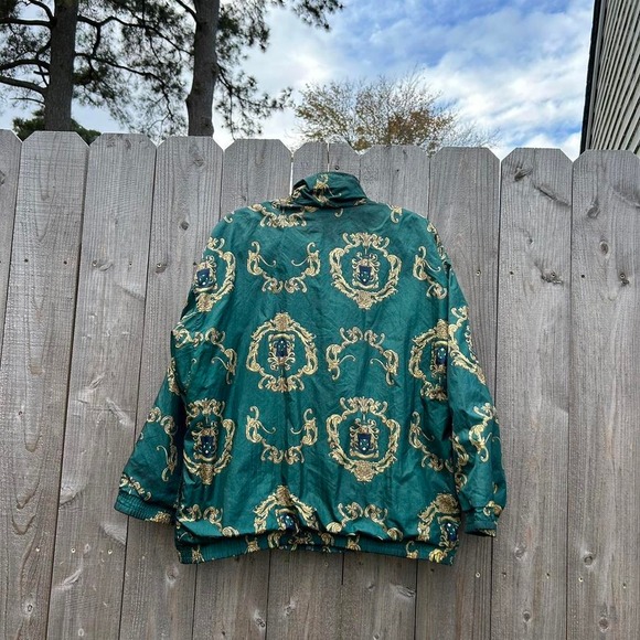 Green vintage Versace inspired windbreaker by "slade" size medium - Picture 6 of 8